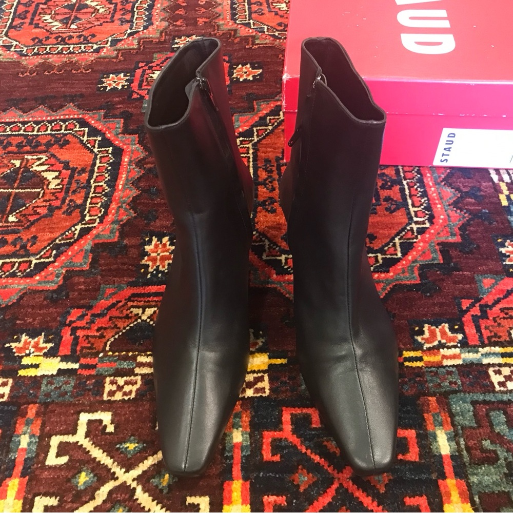 Wally Black Leather Boots by Staud